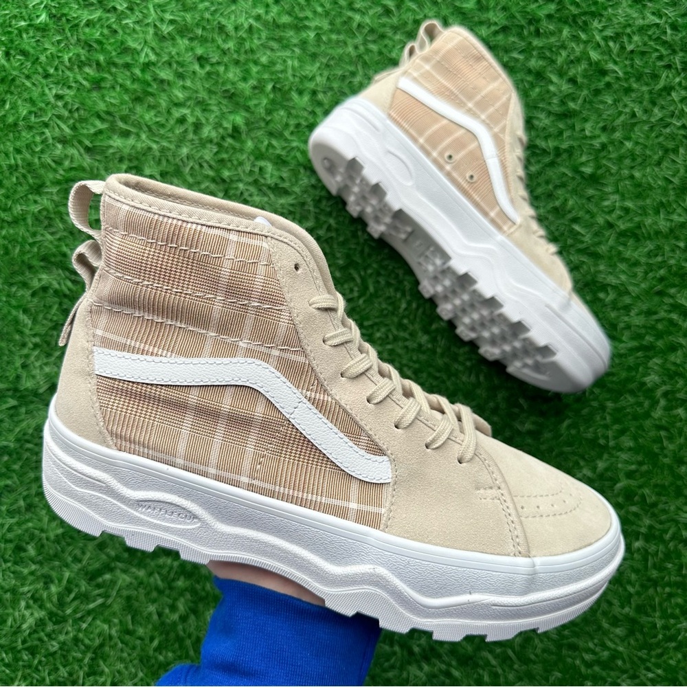 Vans Sentry Sk8 Hi Plaid French Oak - Picture 1 of 9
